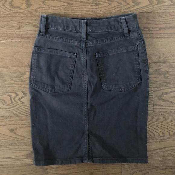 American Apparel Grey Denim Mini Skirt Pencil Skirt High Waisted - Picture 2 of 5